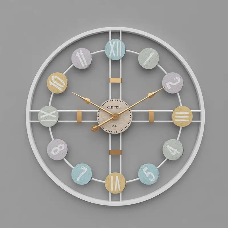 Horloge murale design rétro 3D