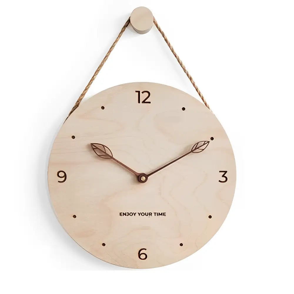 LEAF - Horloge murale bouleau 25-30 cm
