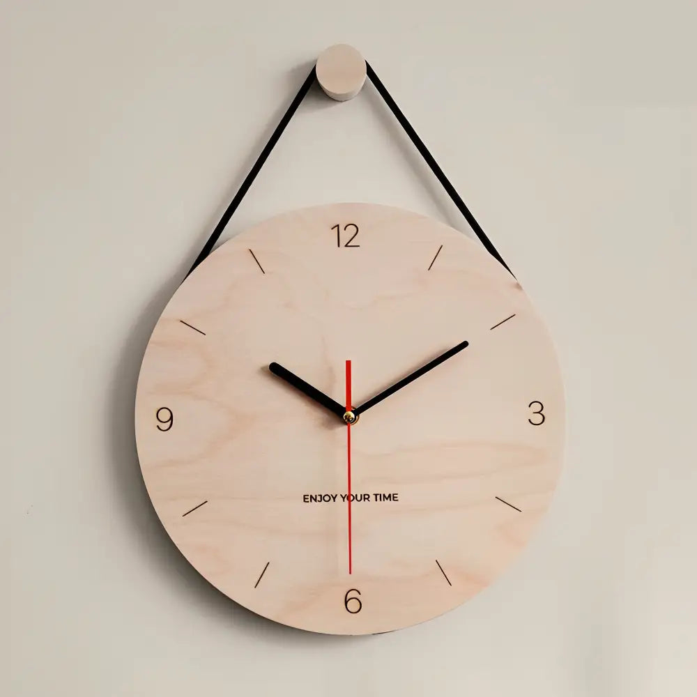 Horloge Murale en Bois de Bouleau