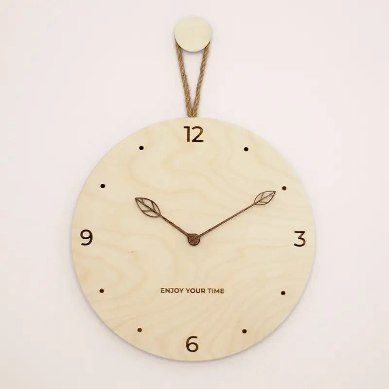 Horloge Murale en Bois de Bouleau
