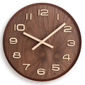 Horloge Murale en Bois de Noyer