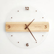 ACRYL - Horloge murale bois et acrylique