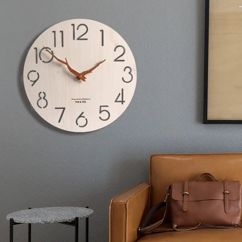 Horloge Murale en Bois de bambou