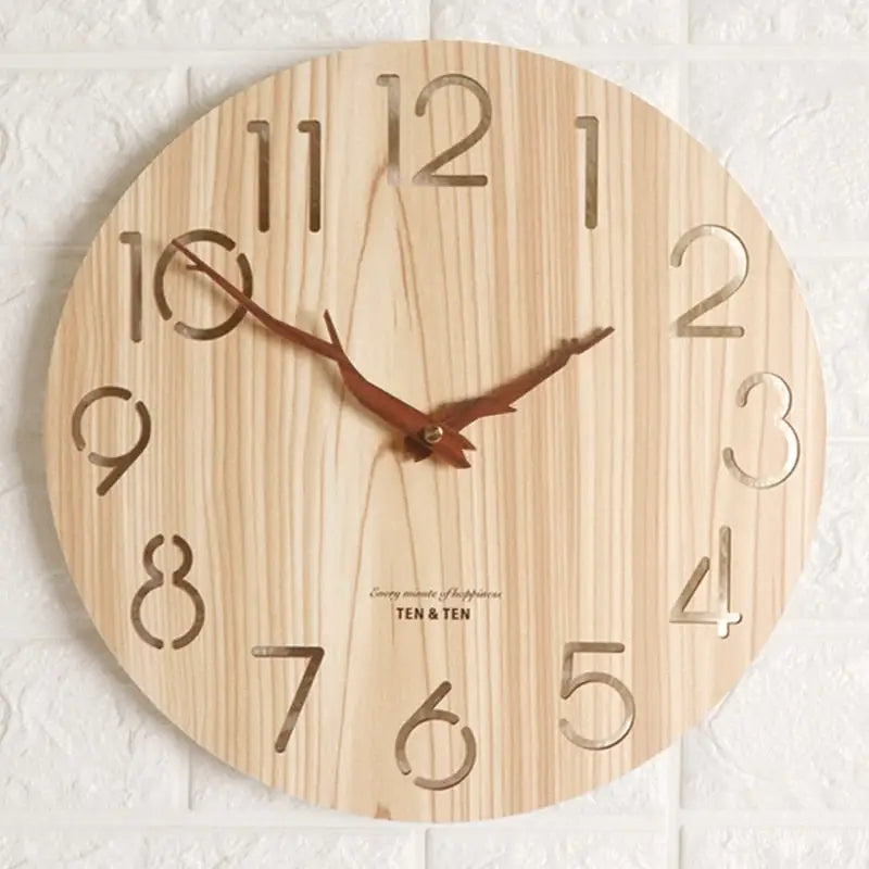 Horloge Murale en Bois de bambou