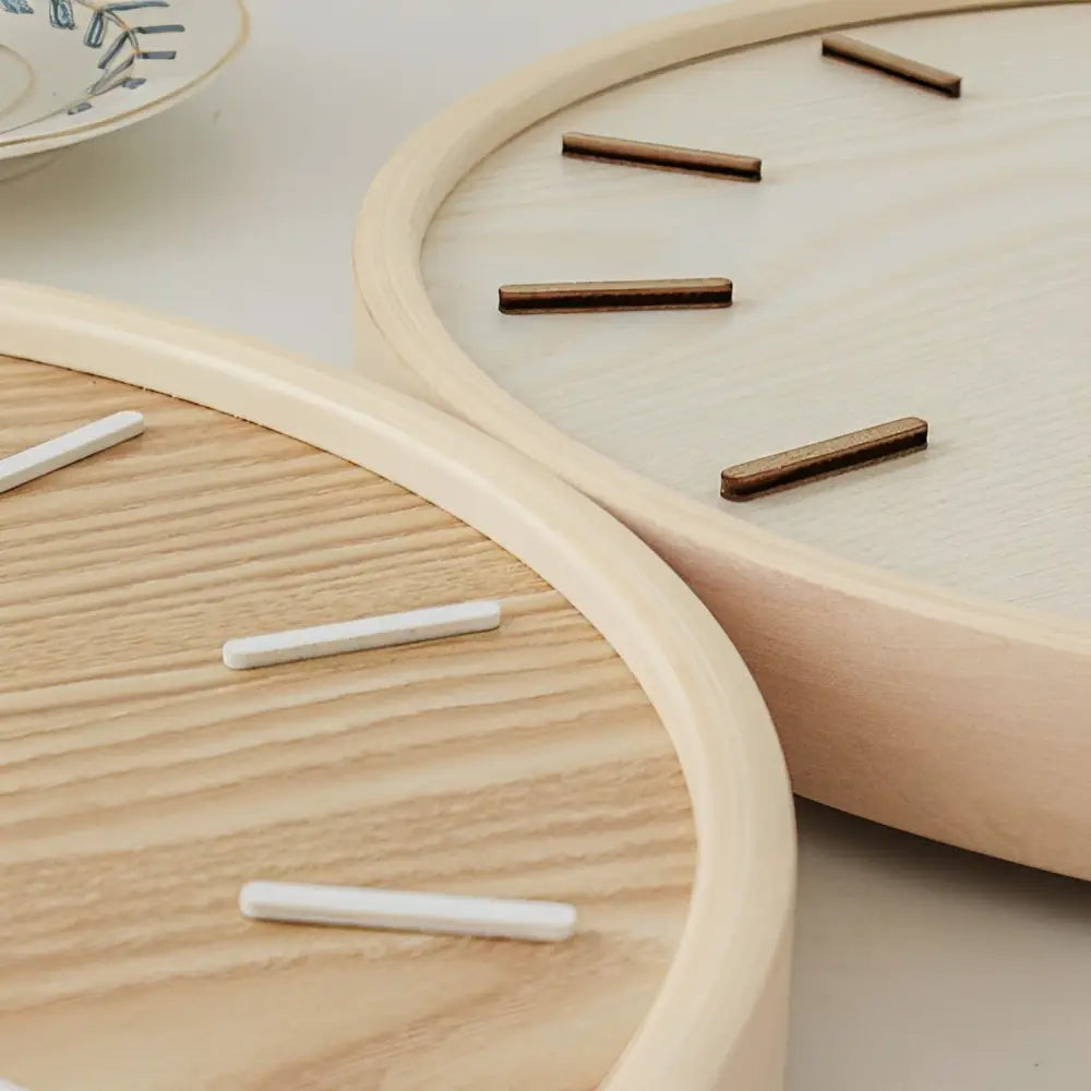 Horloge Murale en Bois Naturel