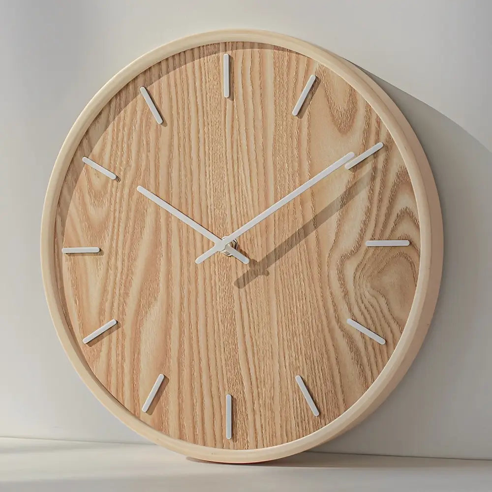 Horloge Murale en Bois Naturel