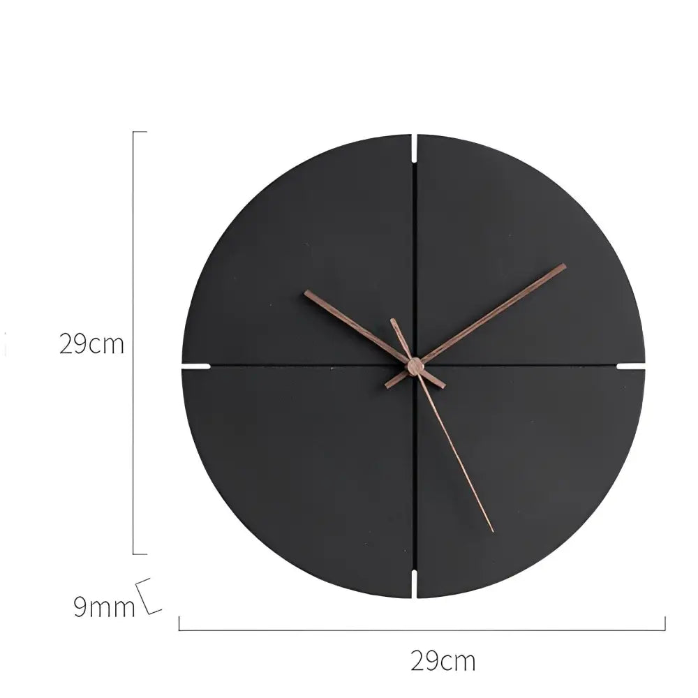 Horloge Murale en Bois Nordique noir