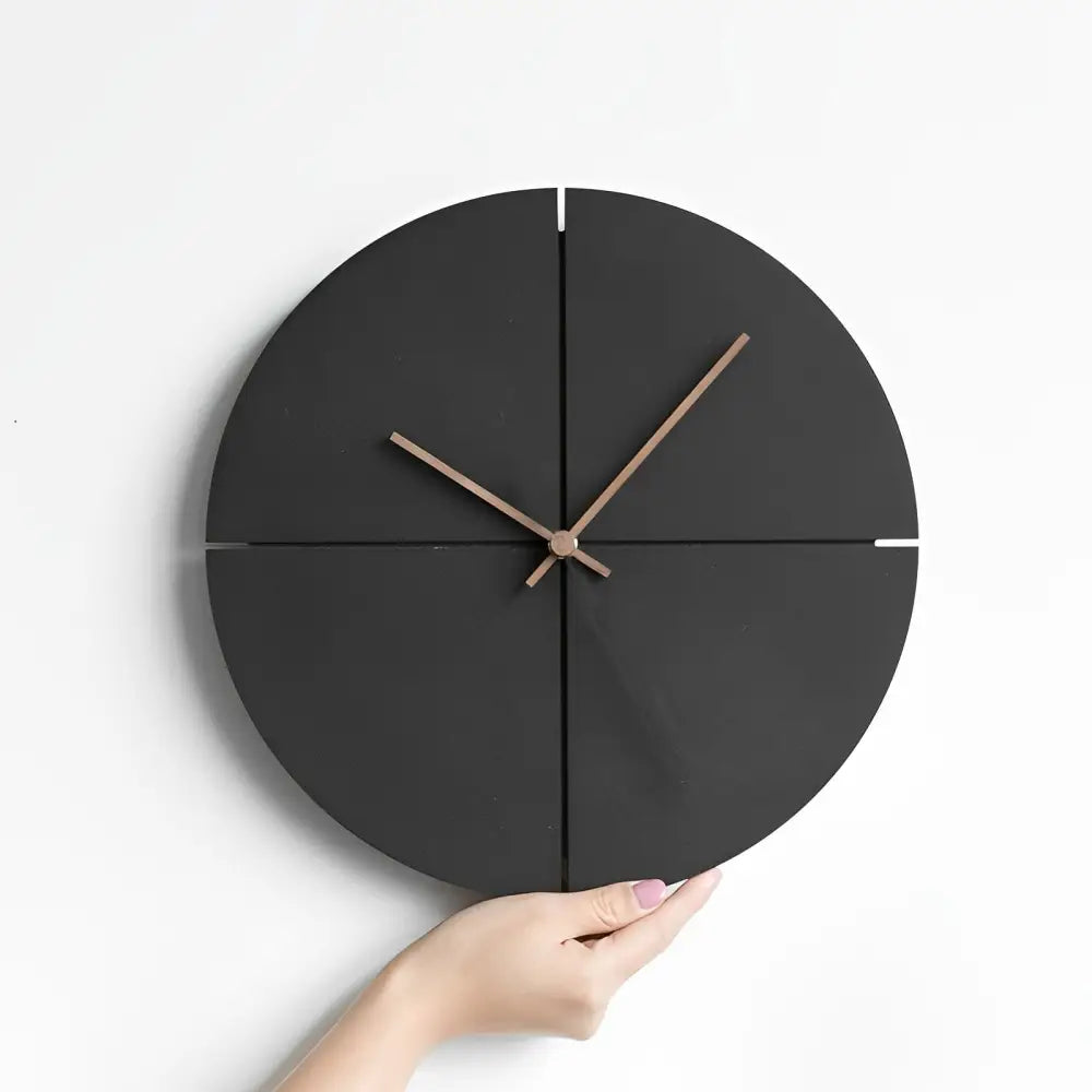 Horloge Murale en Bois Nordique noir