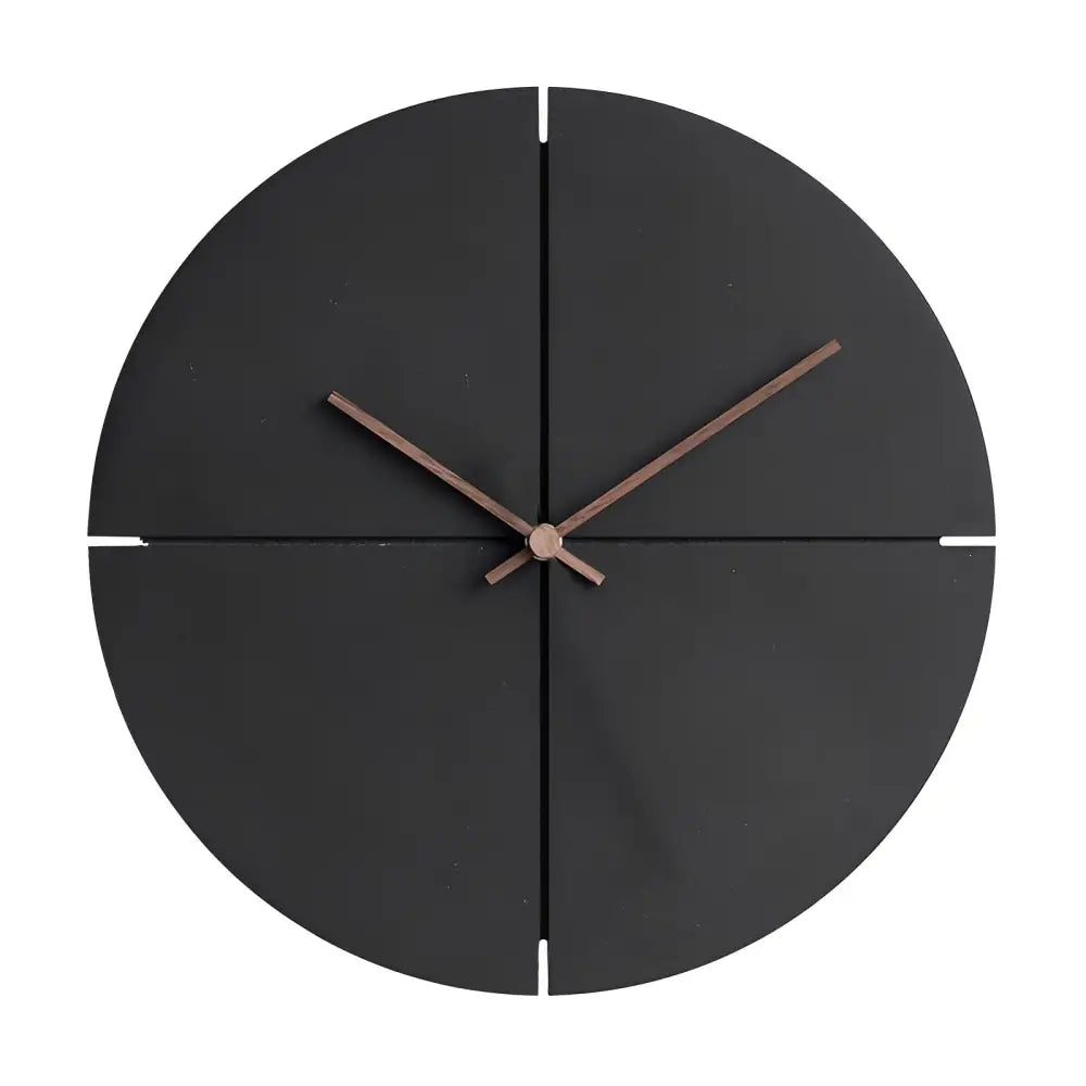 NOIRVA - Horloge murale bois nordique noire
