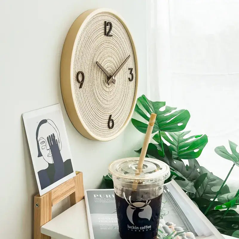 DUNA - Horloge murale sable dore