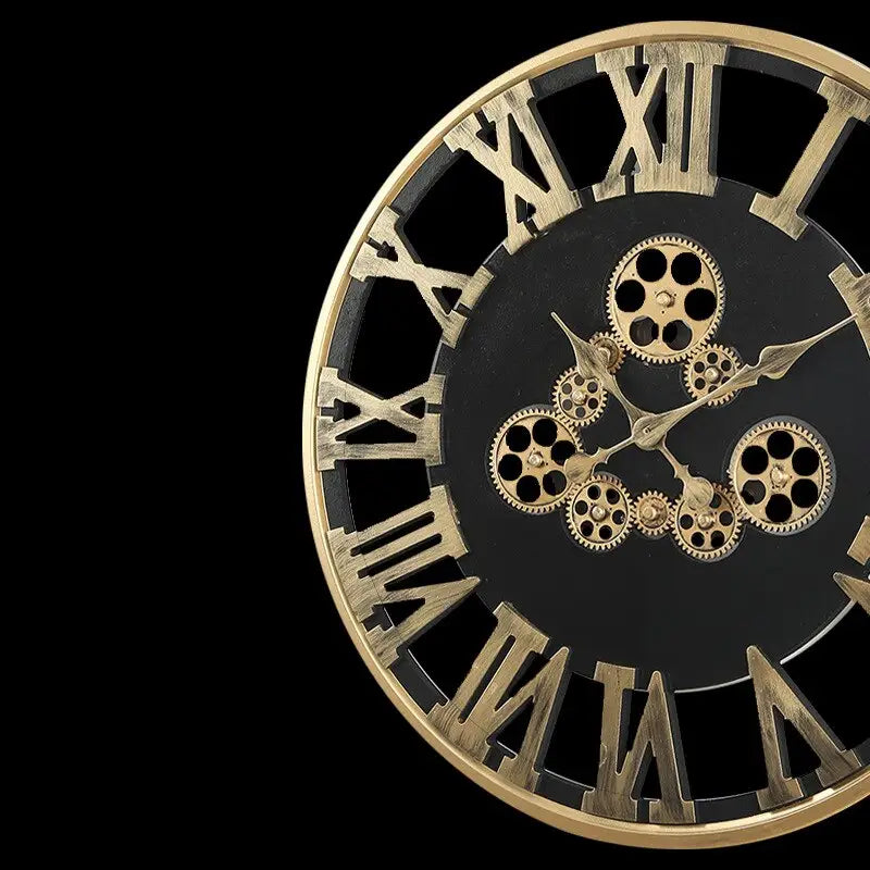 AXIS - Horloge murale engrenage dore