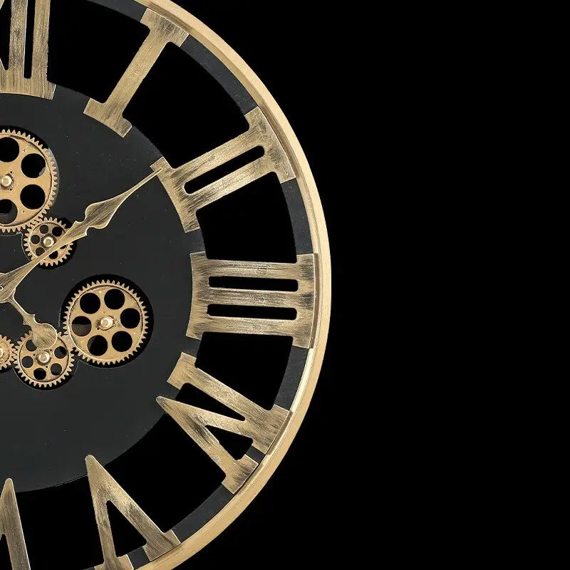 AXIS - Horloge murale engrenage dore