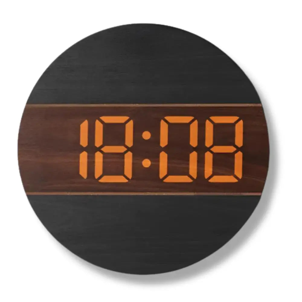 ECHO - Horloge murale LED bois