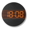 Horloge Murale LED en Bois