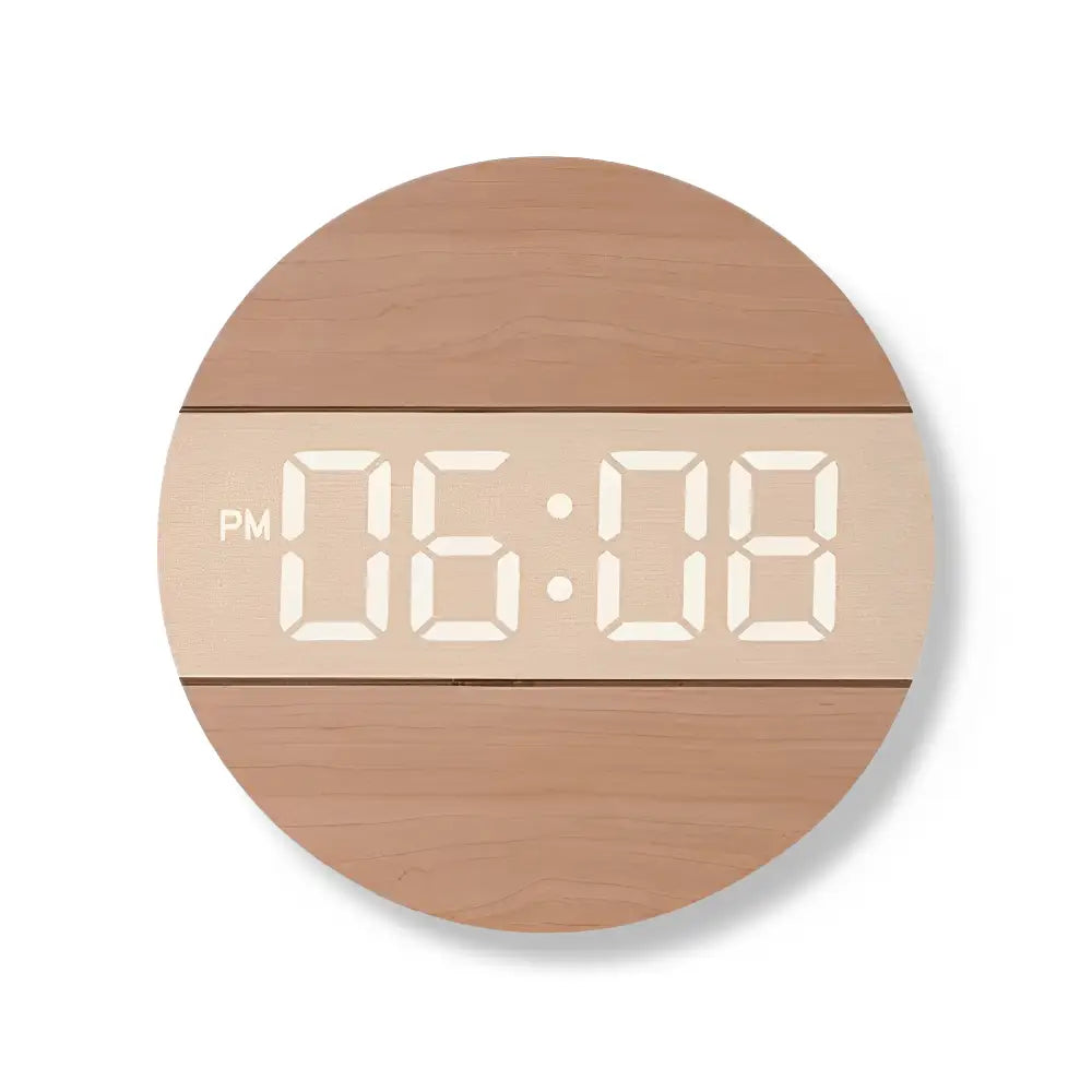 ECHO - Horloge murale LED bois
