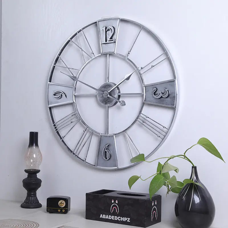 FACTORY - Grande horloge murale industrielle 60 cm