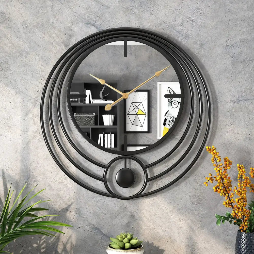 Horloge Murale Miroir & Cercle design