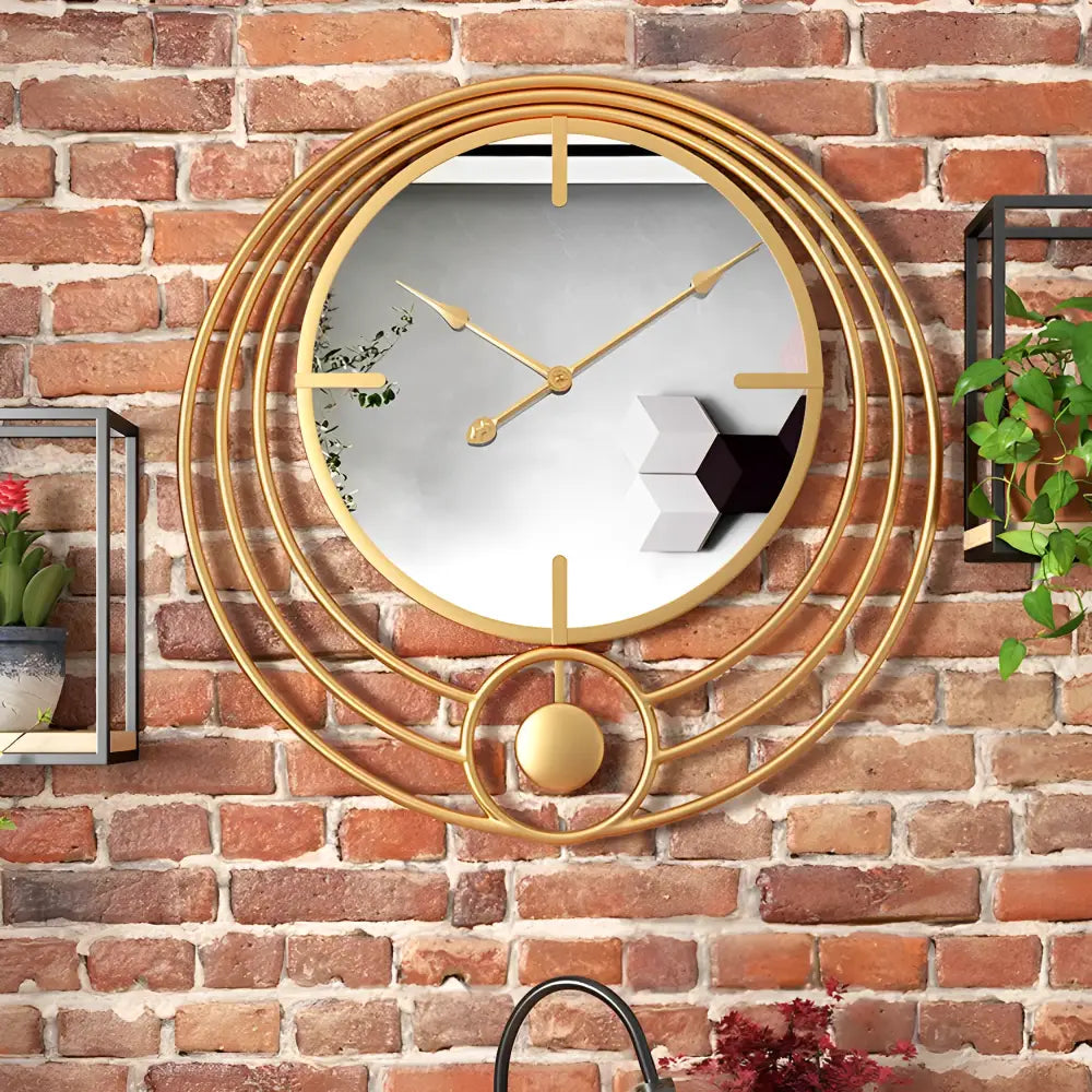 MIRO - Horloge murale miroir design