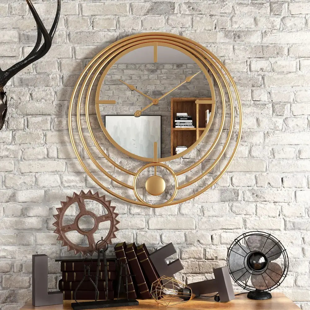 MIRO - Horloge murale miroir design