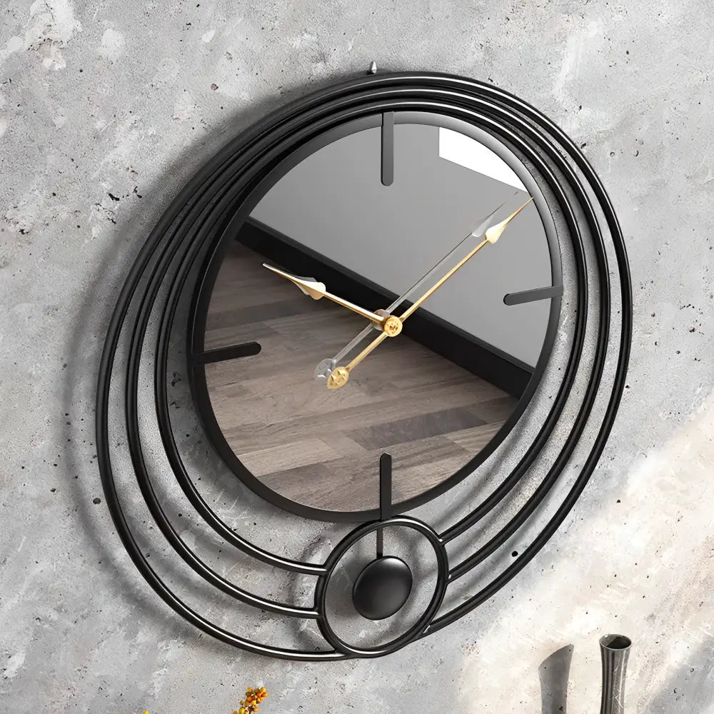 MIRO - Horloge murale miroir design