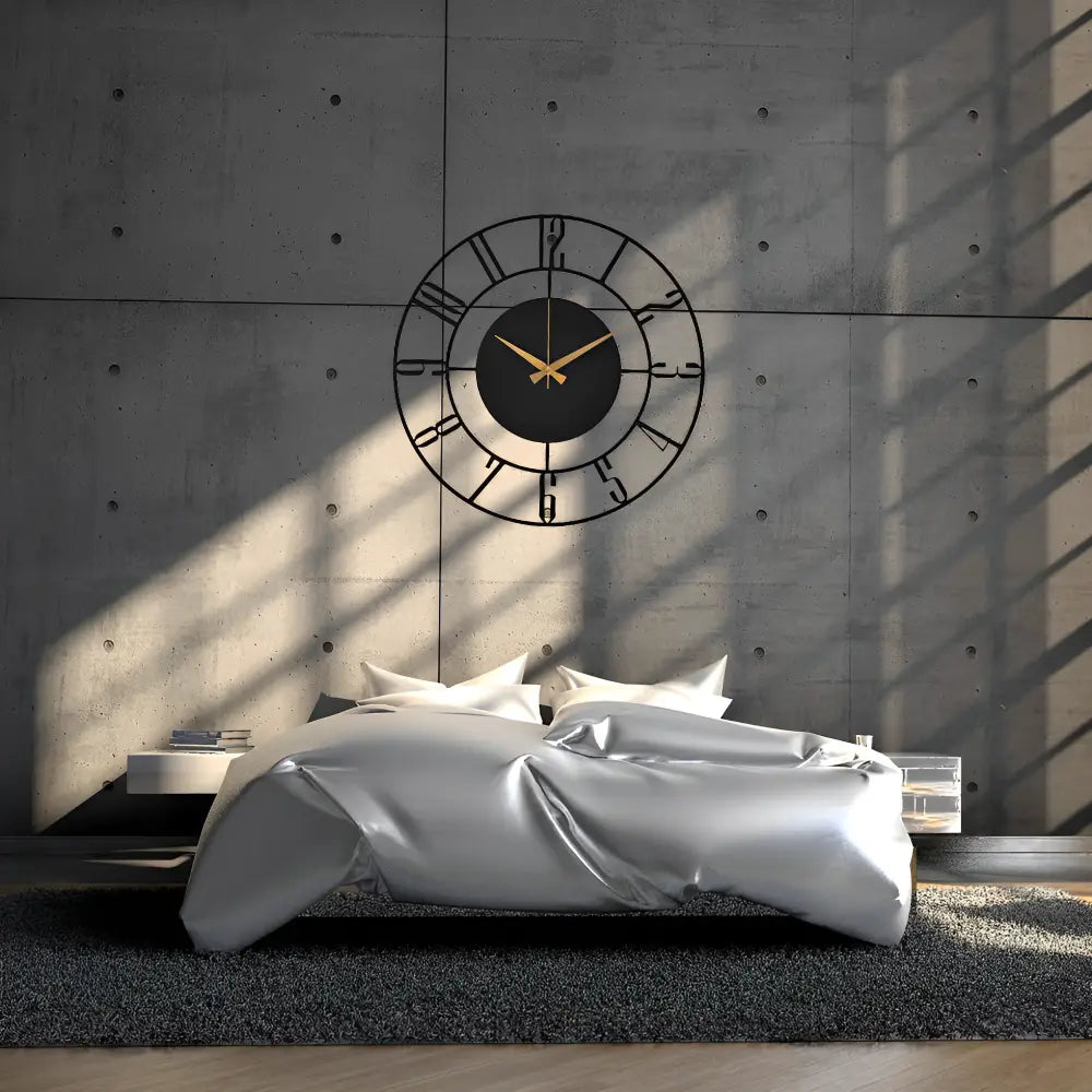 NOCTIS - Horloge murale bois noir