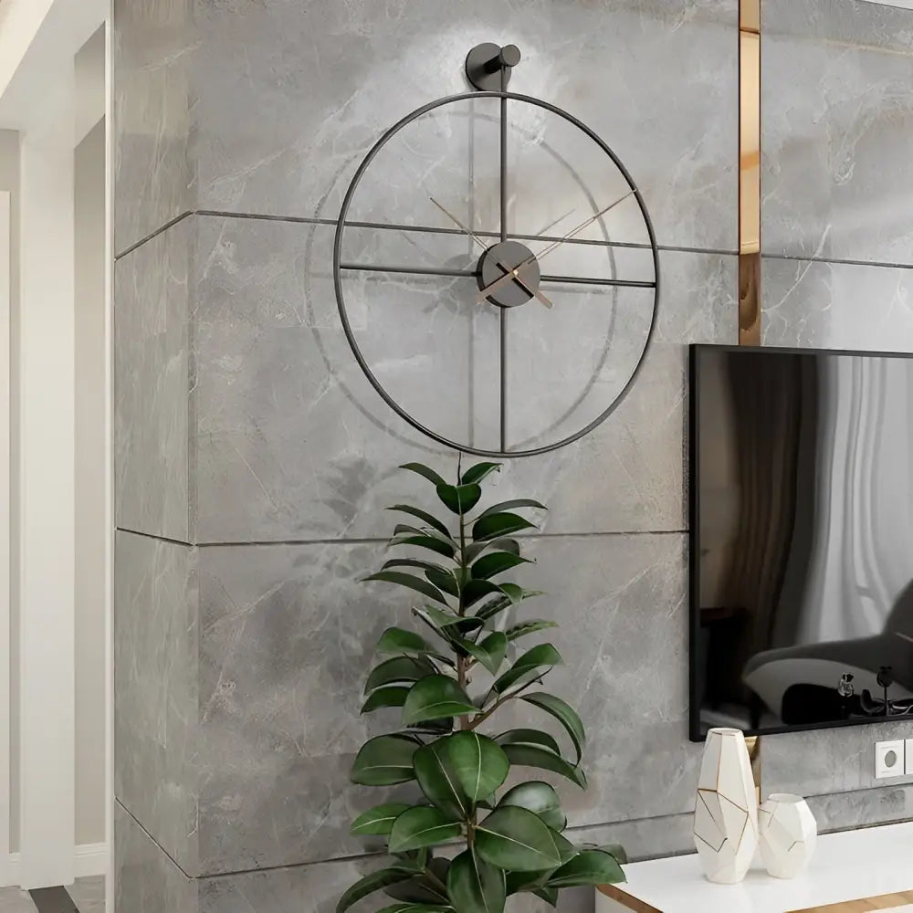 Horloge Design Cercle Croisé