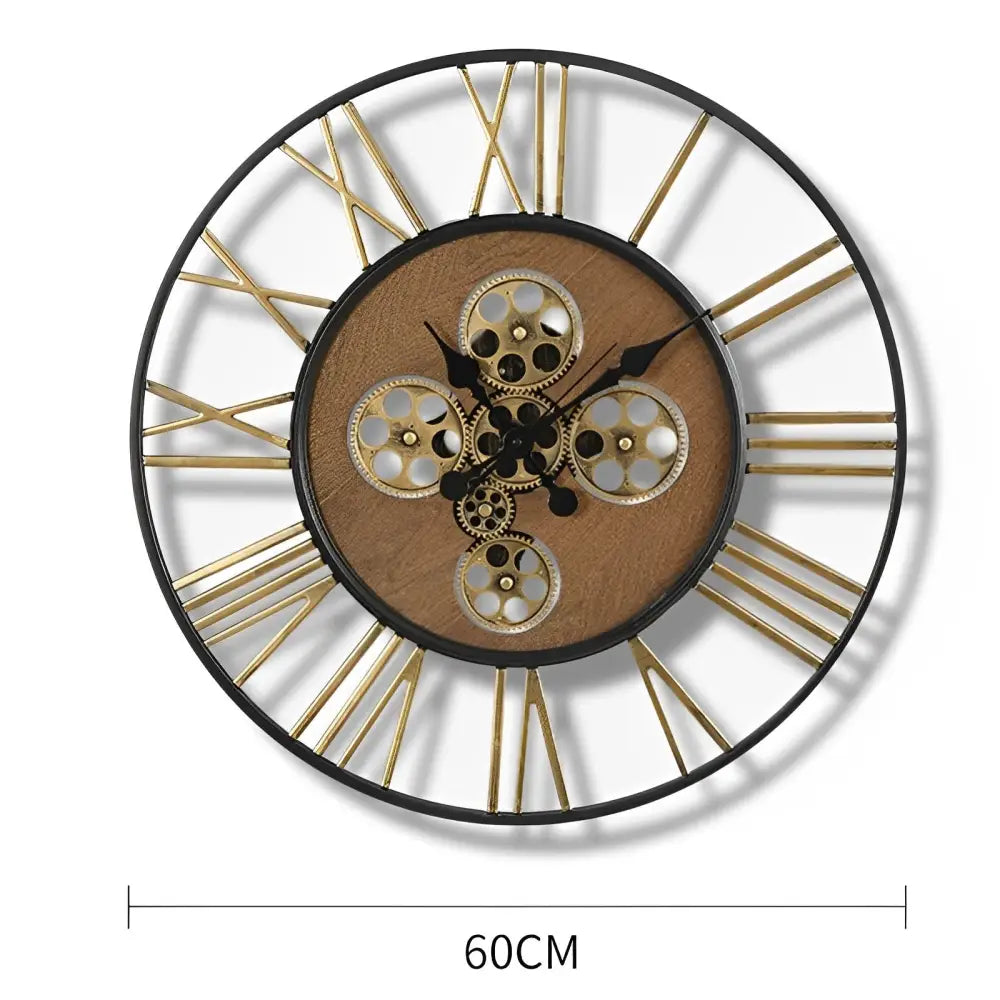 Grande Horloge Murale Steampunk avec Rouages