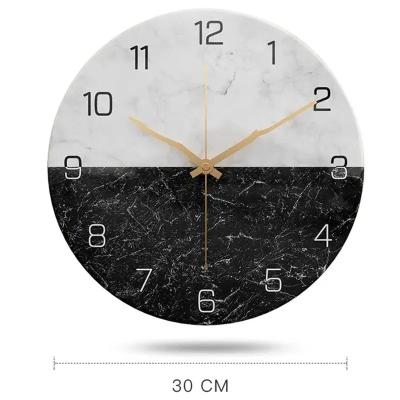 Horloge Murale Design Effet Marbre