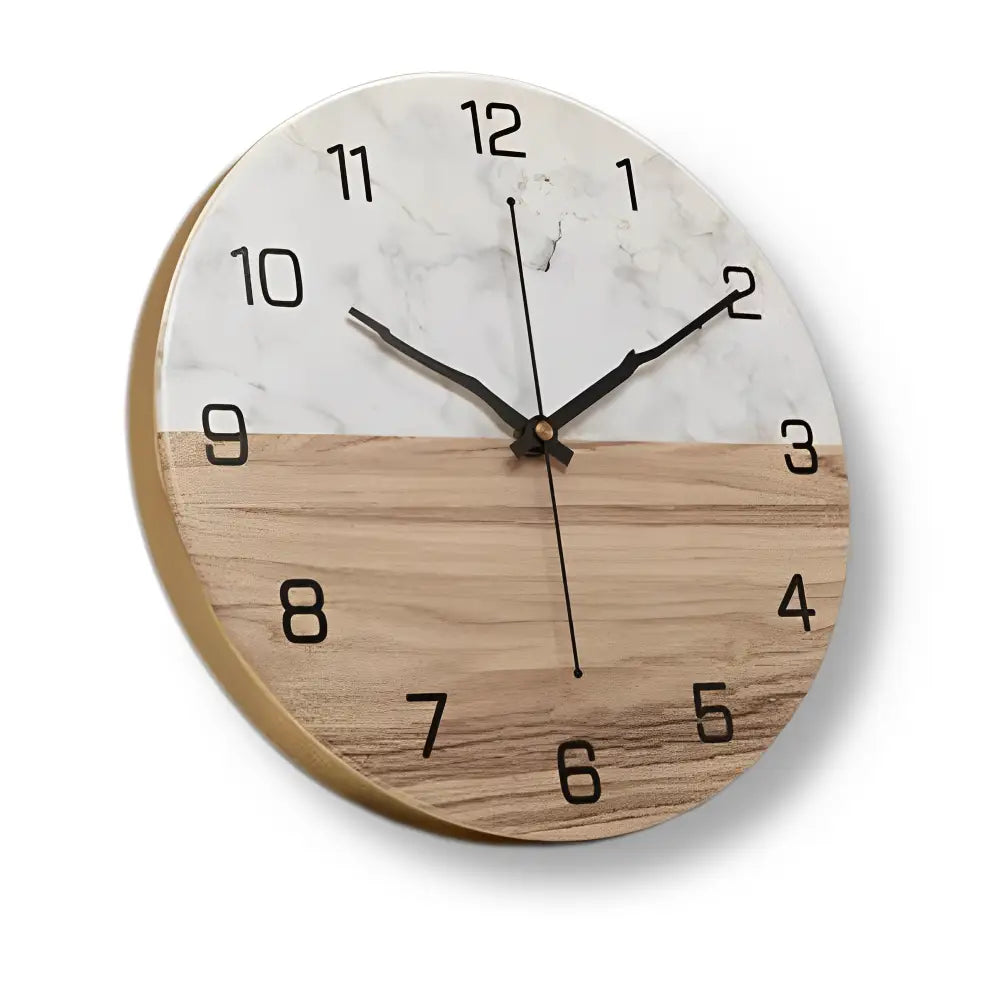 Horloge Murale Design Effet Marbre