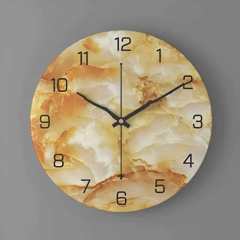 Horloge Murale Design Effet Marbre
