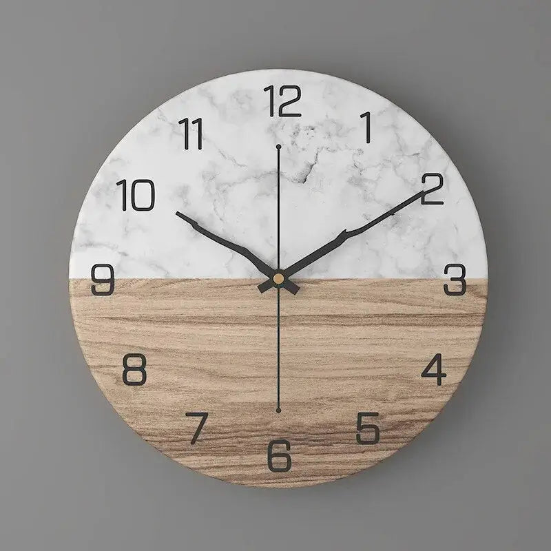 Horloge Murale Design Effet Marbre