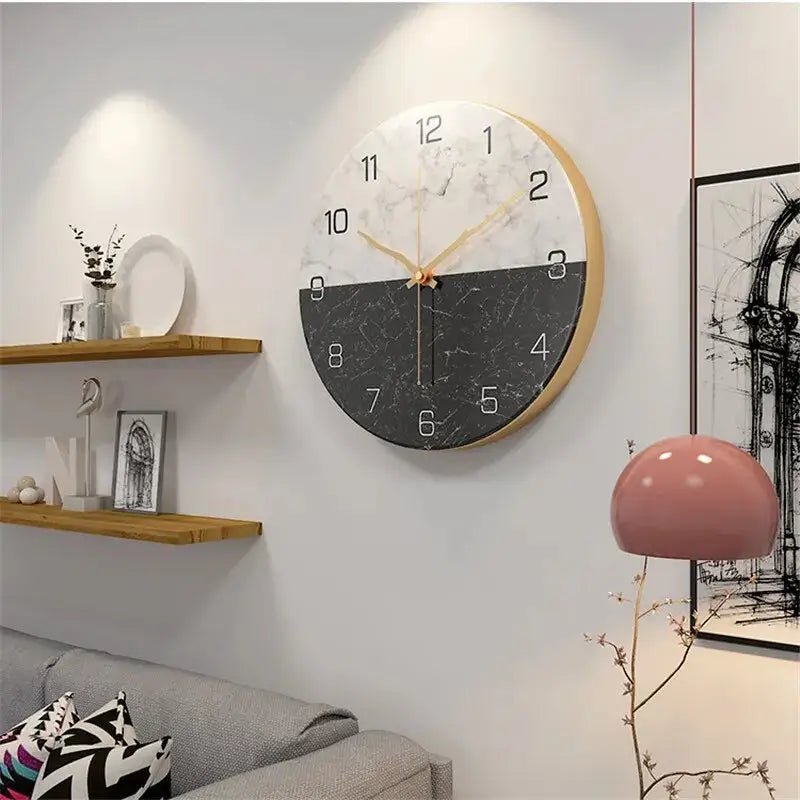 MARBEL - Horloge murale effet marbre