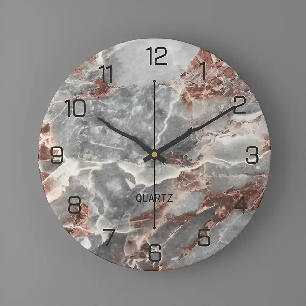 Horloge Murale Design Effet Marbre