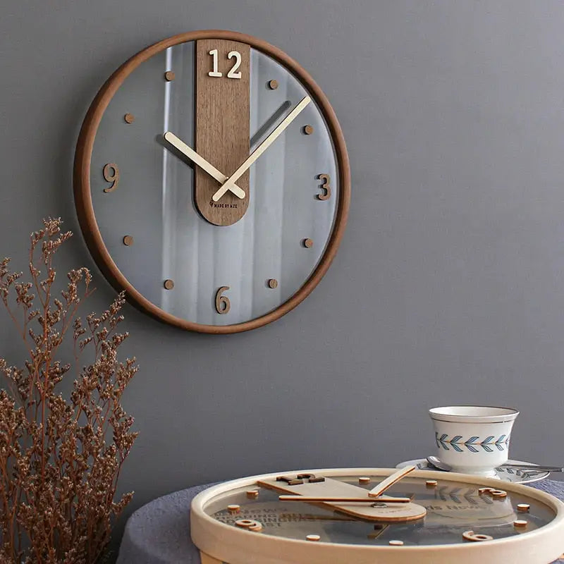 horloge murale originale en bois