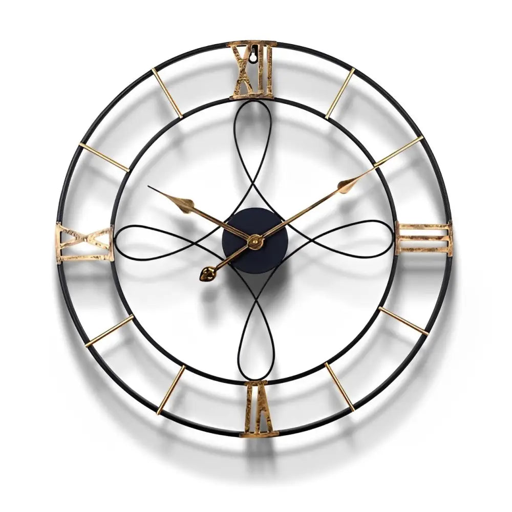 ONYX - Horloge murale noir et or