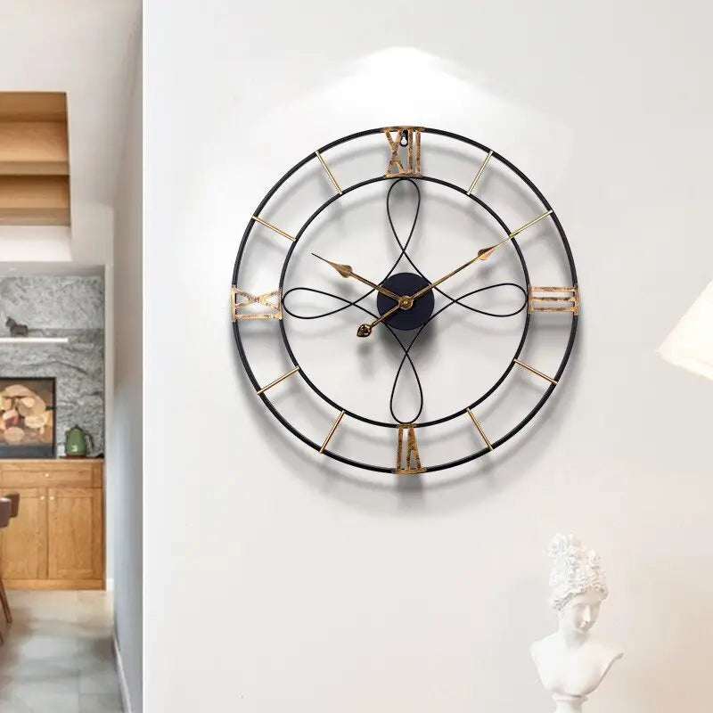 ONYX - Horloge murale noir et or