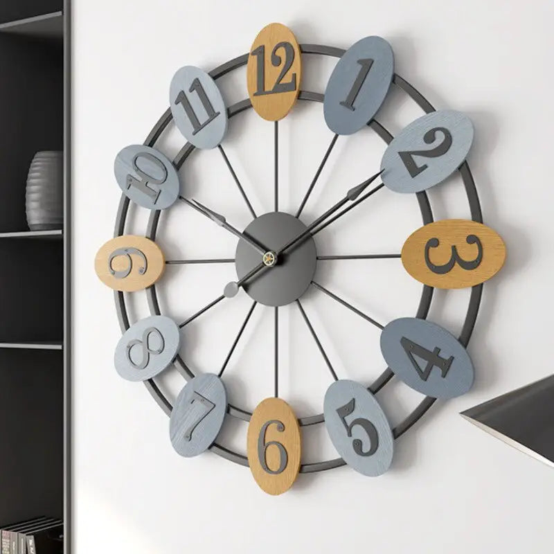 MOSAIC - Horloge murale industrielle coloree
