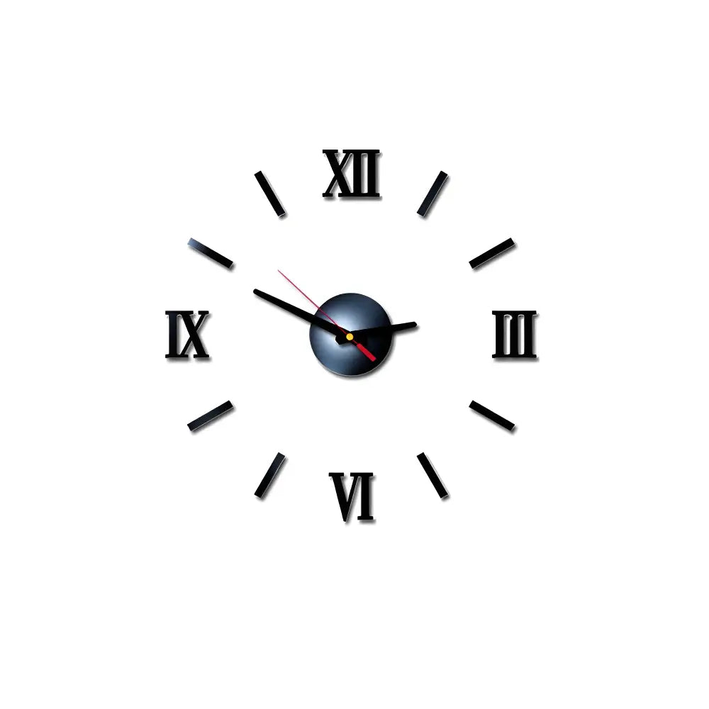 RELIEF - Horloge murale stickers 3D