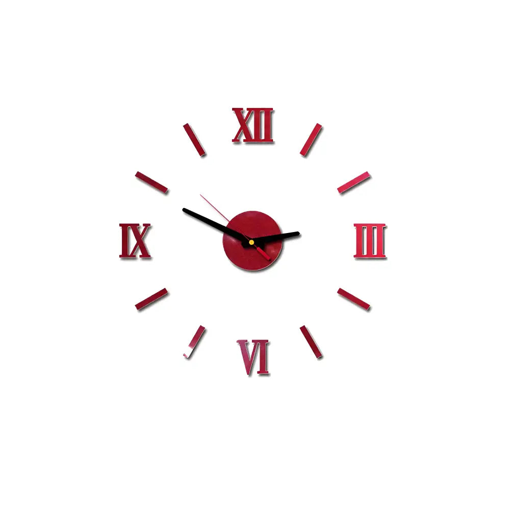 RELIEF - Horloge murale stickers 3D