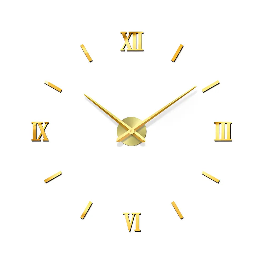RELIEF - Horloge murale stickers 3D