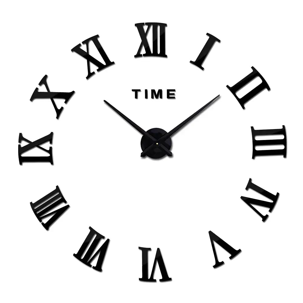 Horloge Murale Stickers Chiffre Romain