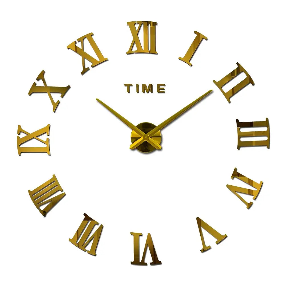 Horloge Murale Stickers Chiffre Romain
