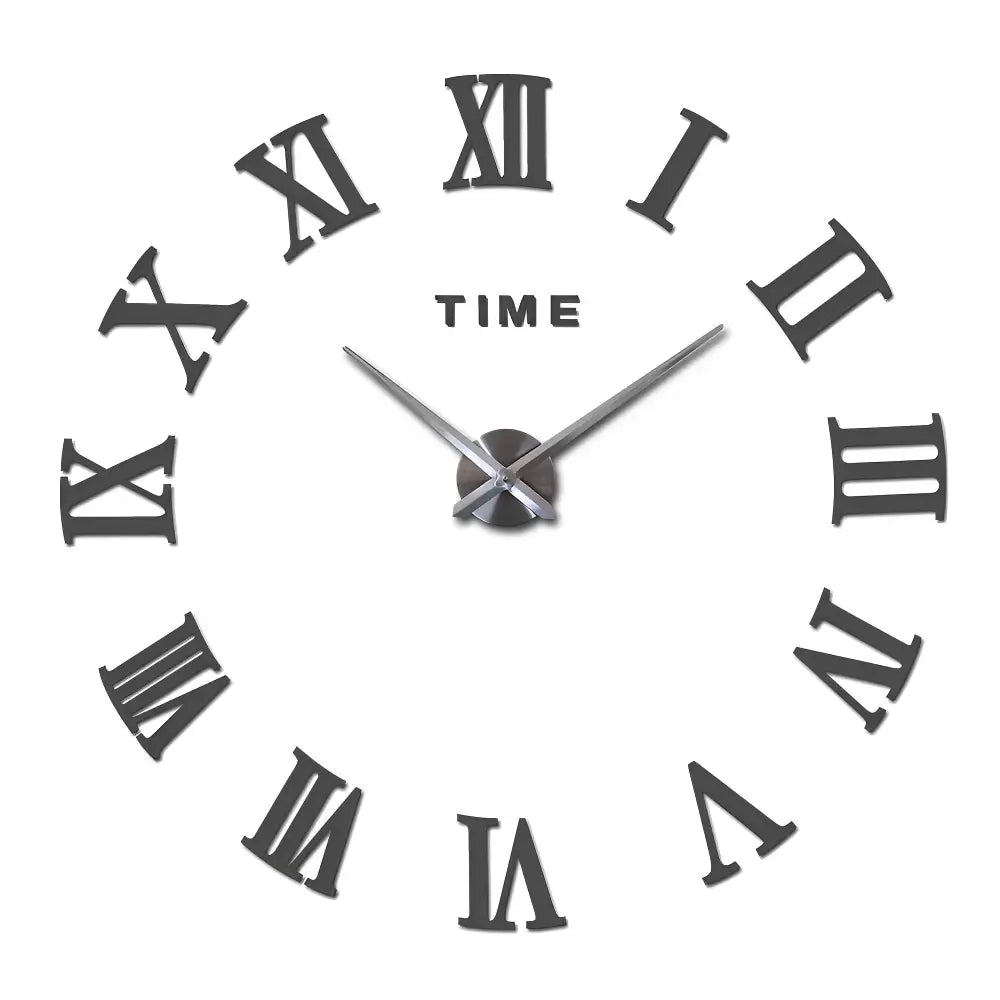 Horloge Murale Stickers Chiffre Romain