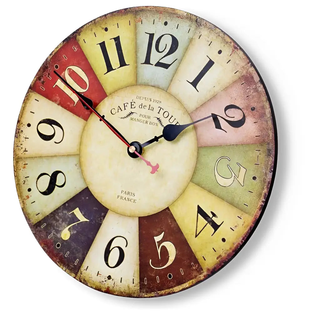 Horloge Murale vintage Cafe de la Tour