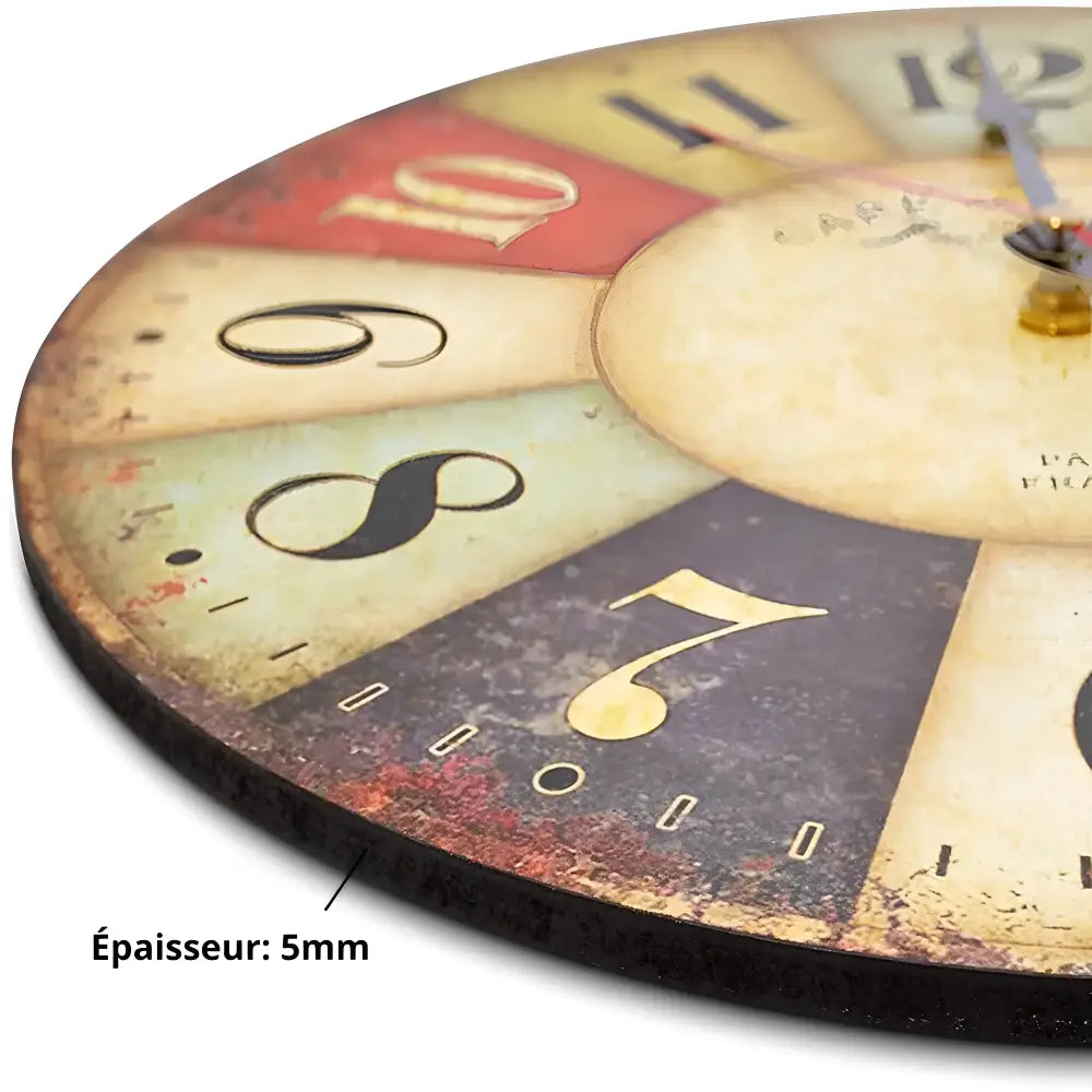 TOUR - Horloge murale café vintage 30 cm