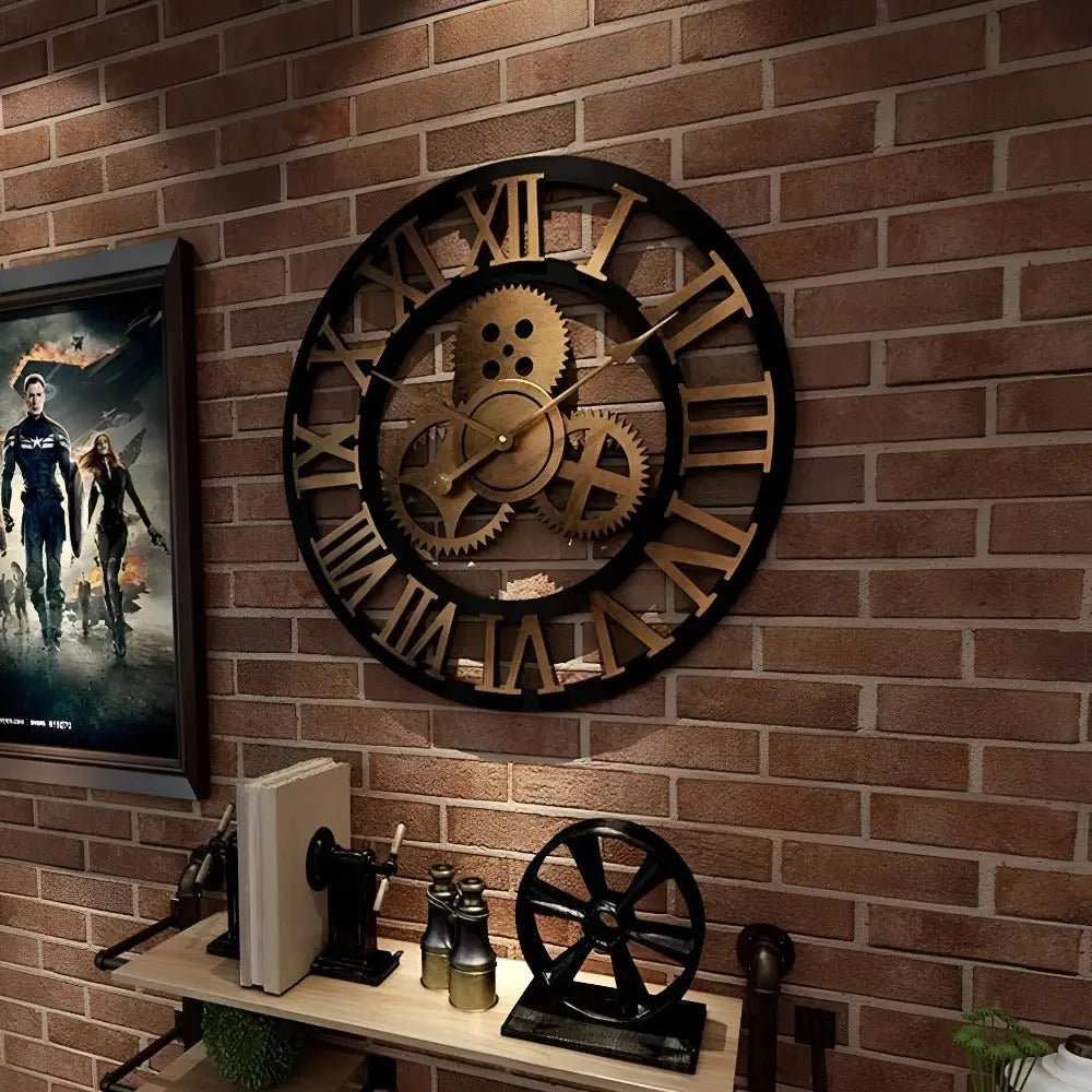 ROMA - Horloge murale steampunk