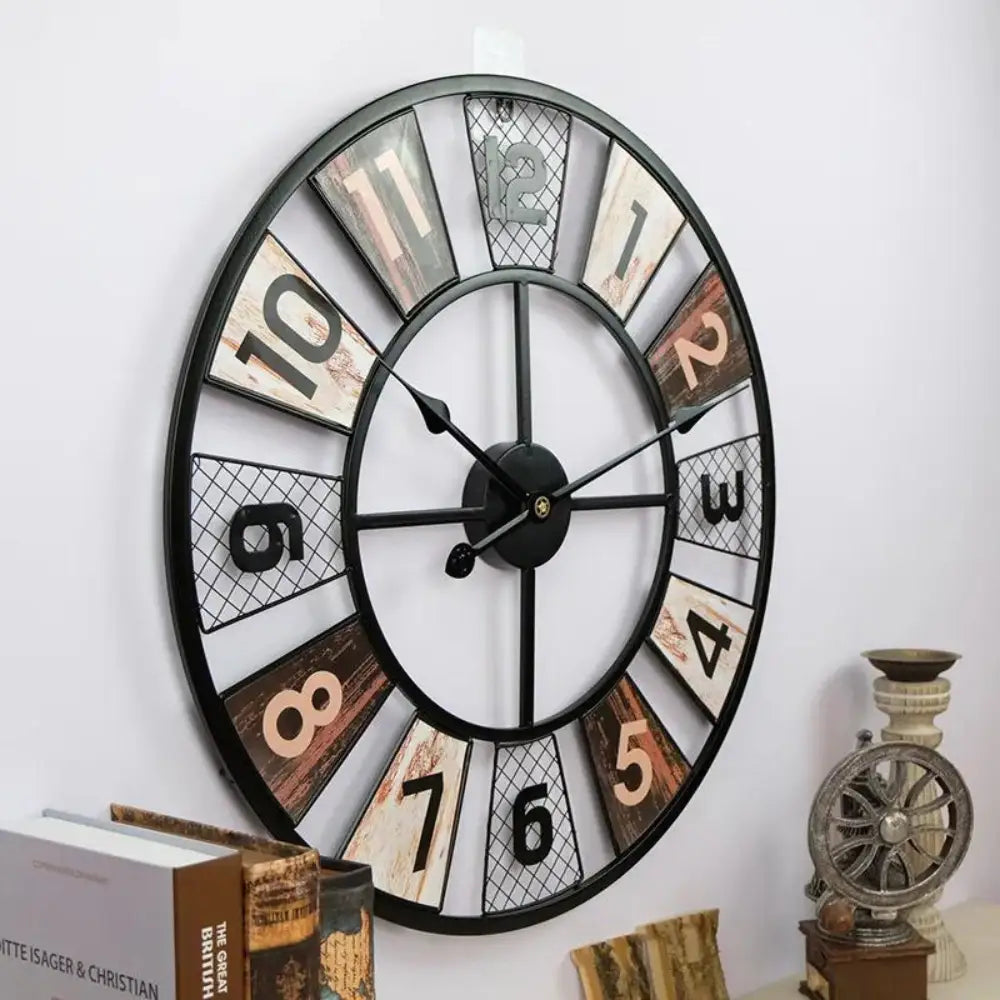 Horloge Murale Industrielle Colorée