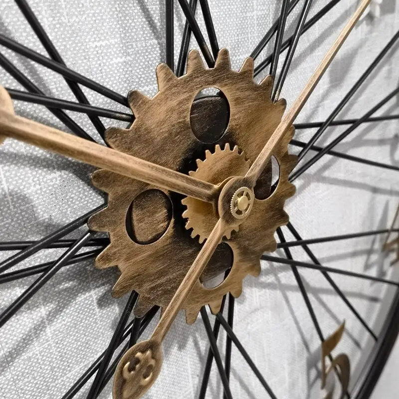 WHEELER - Horloge murale roue factory 60 cm