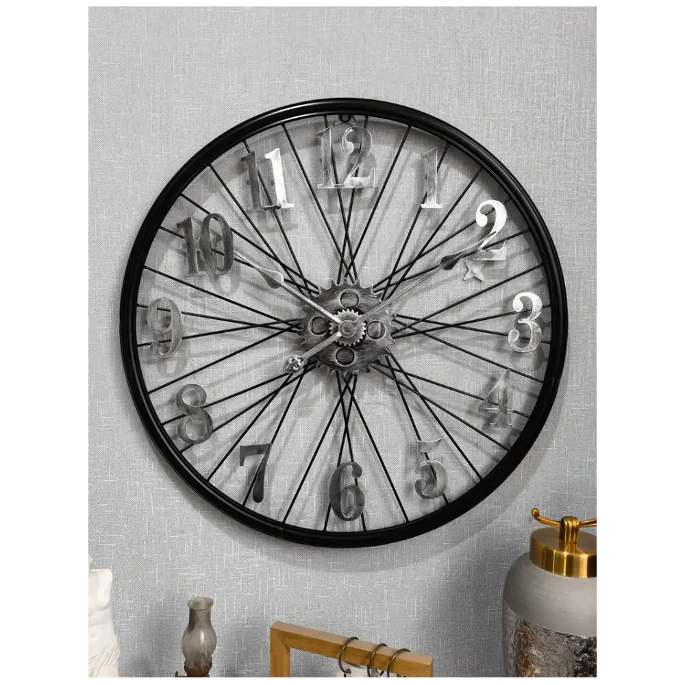 Horloge Murale Roue Vintage Engrenages