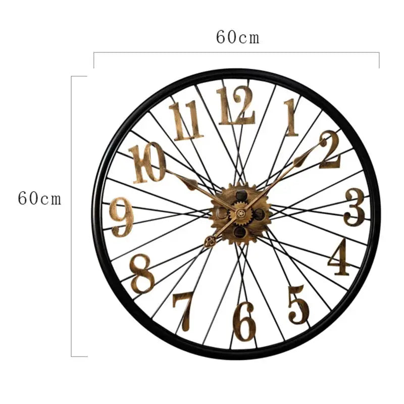 Horloge Murale Roue Vintage Engrenages